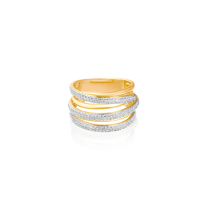 Virtue The Three Row Diamond Ring