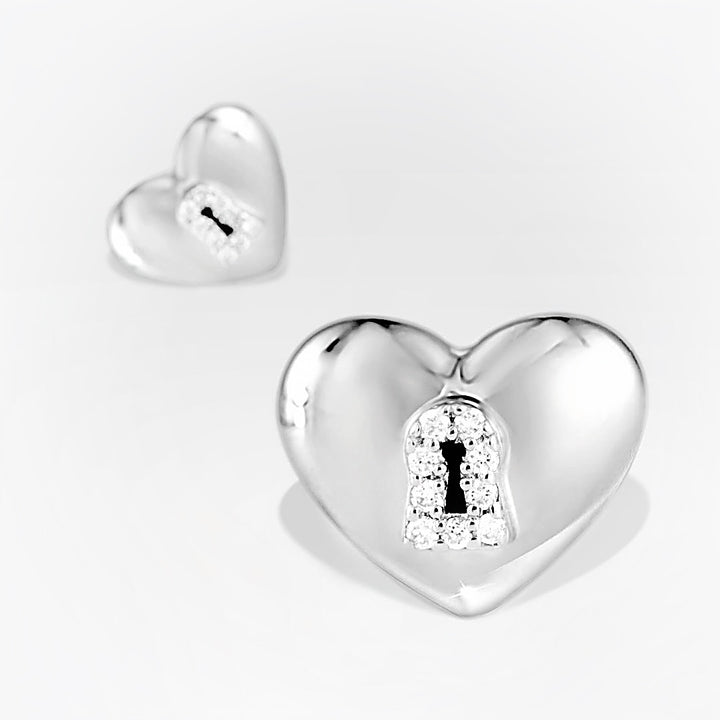 Un-Lock-It The Alma Edition Earrings in Small - White Gold