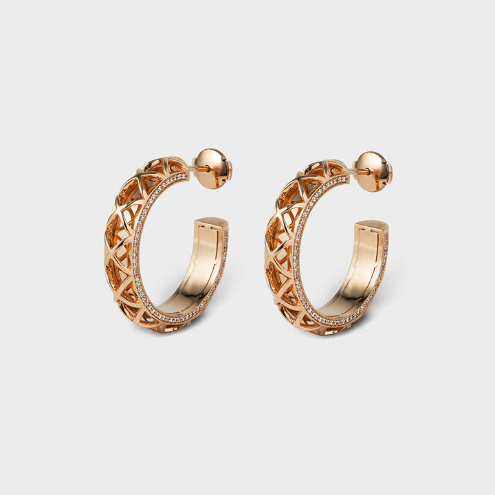The Hoop Side Dazzling In Rose Gold