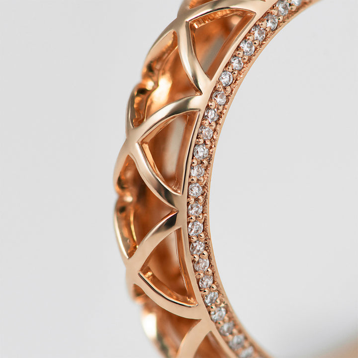 The Hoop Side Dazzling In Rose Gold