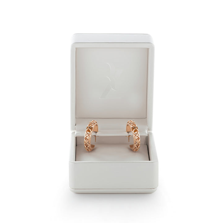 The Hoop Side Dazzling In Rose Gold