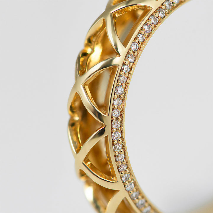 The Hoop Side Dazzling In Yellow Gold