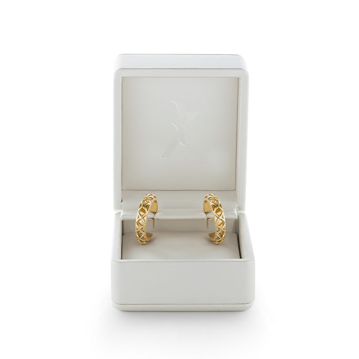 The Hoop Side Dazzling In Yellow Gold