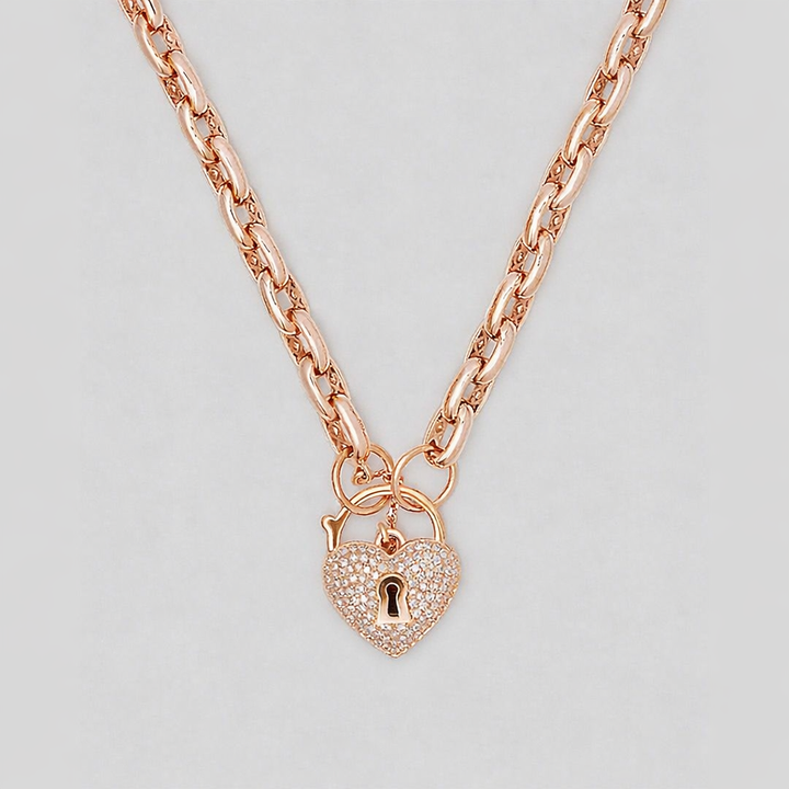 Un-Lock-It The Necklace Full Diamond Rose Gold