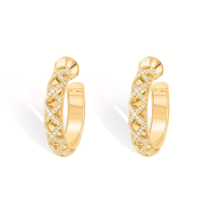 The Hoop Full Diamond Dazzling in Yellow Gold