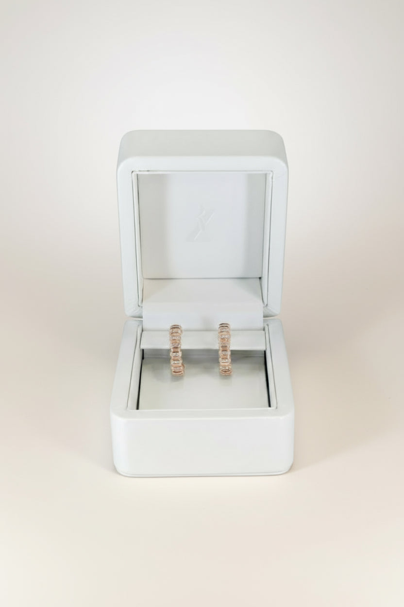 Celestial - Cascading Brilliance The Hoops Rose Gold Edition