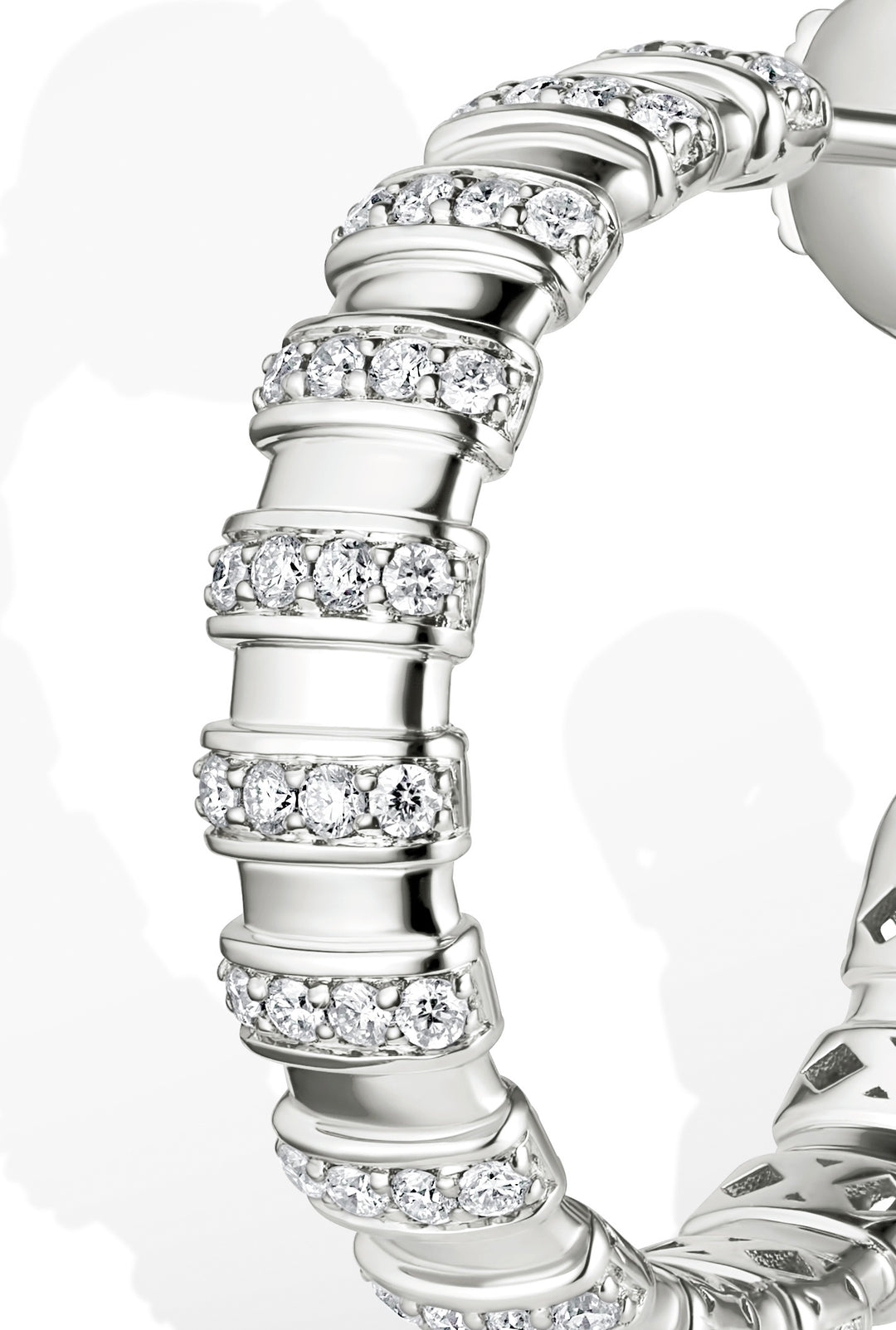 Celestial - Cascading Brilliance The Hoops White Gold Edition