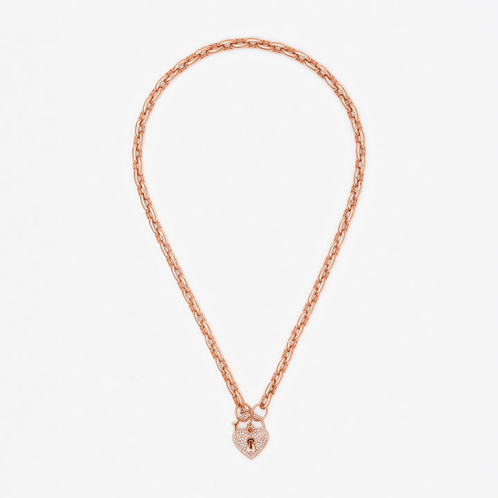 Un-Lock-It The Necklace Full Diamond Rose Gold