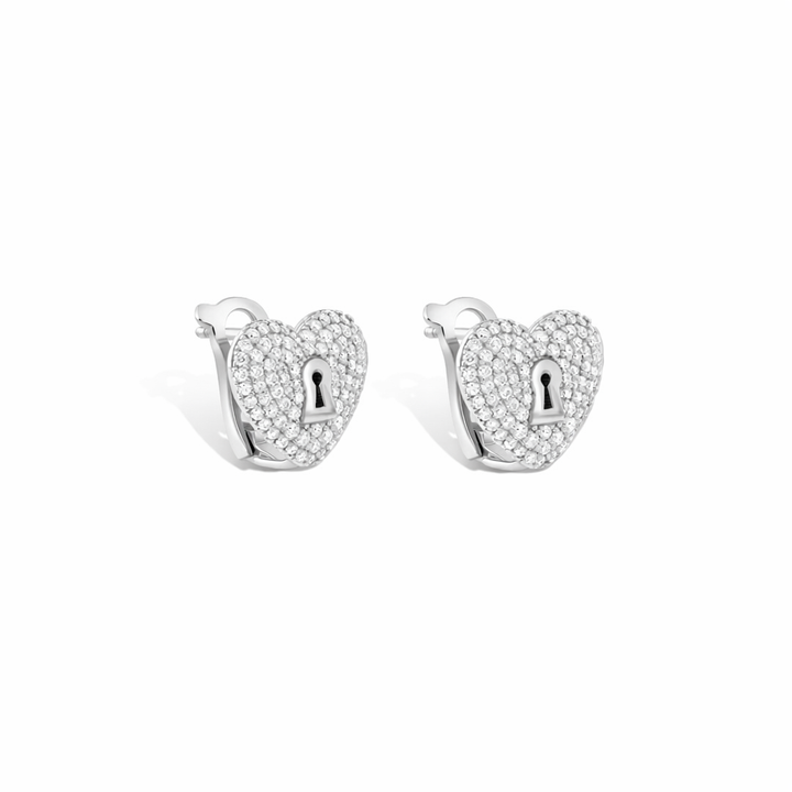 Un-Lock-It The Forever Earrings White Gold Edition