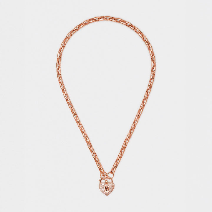 Un-Lock-It The Necklace Full Diamond Rose Gold