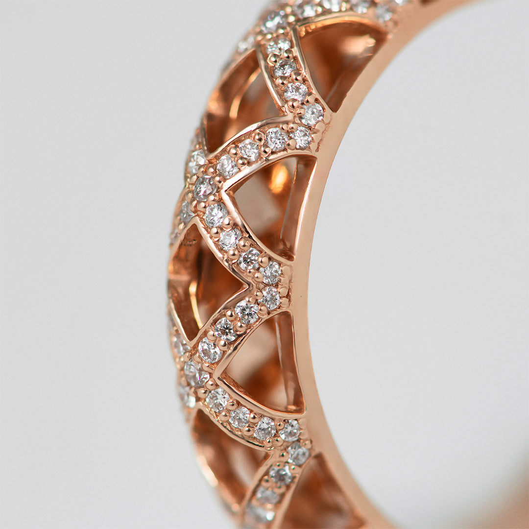 The Hoop Full Diamond Dazzling In Rose Gold