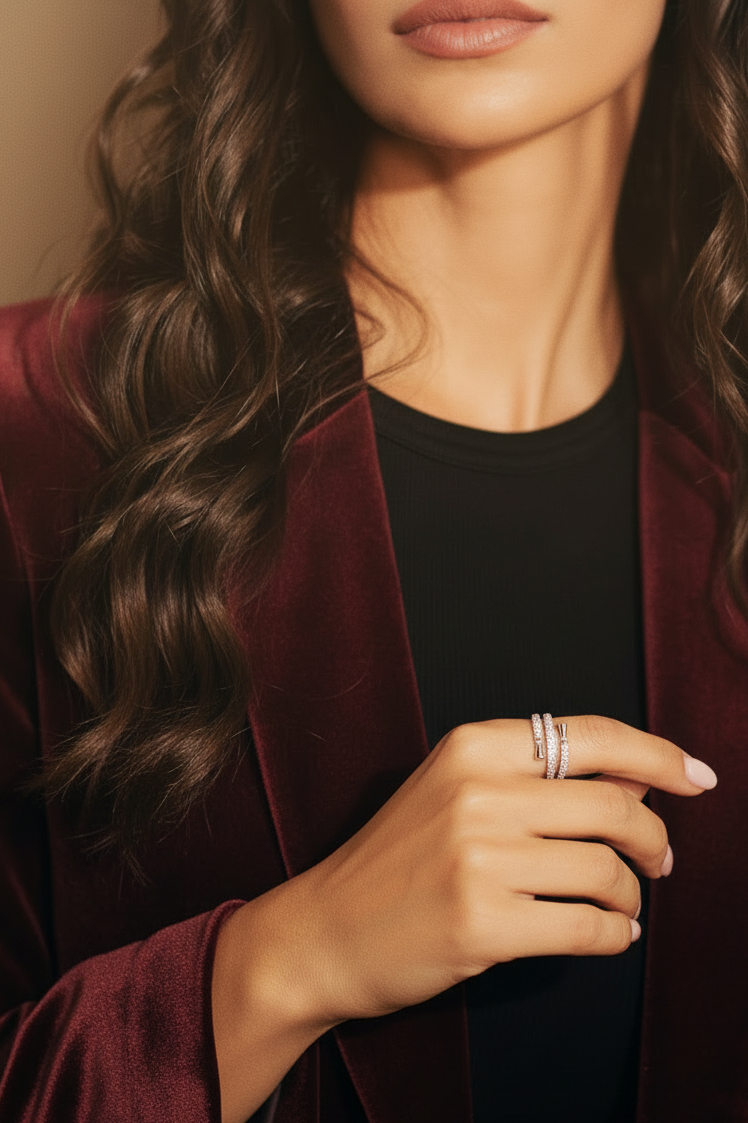 ResilienceThe Double Diamonds Ring - White Gold Edition