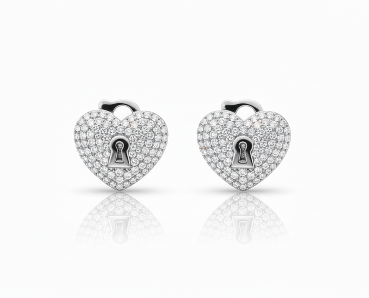 Un-Lock-It The Forever Earrings White Gold Edition
