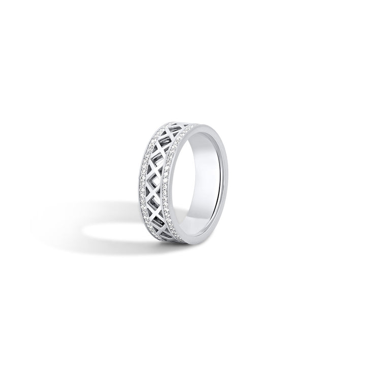 Infinity Pinkie Ring in white gold