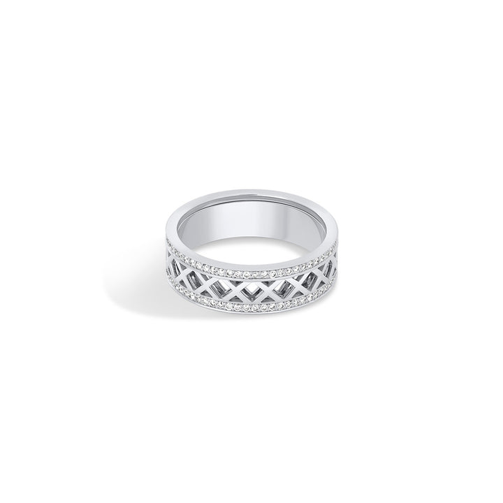 Infinity Pinkie Ring in white gold