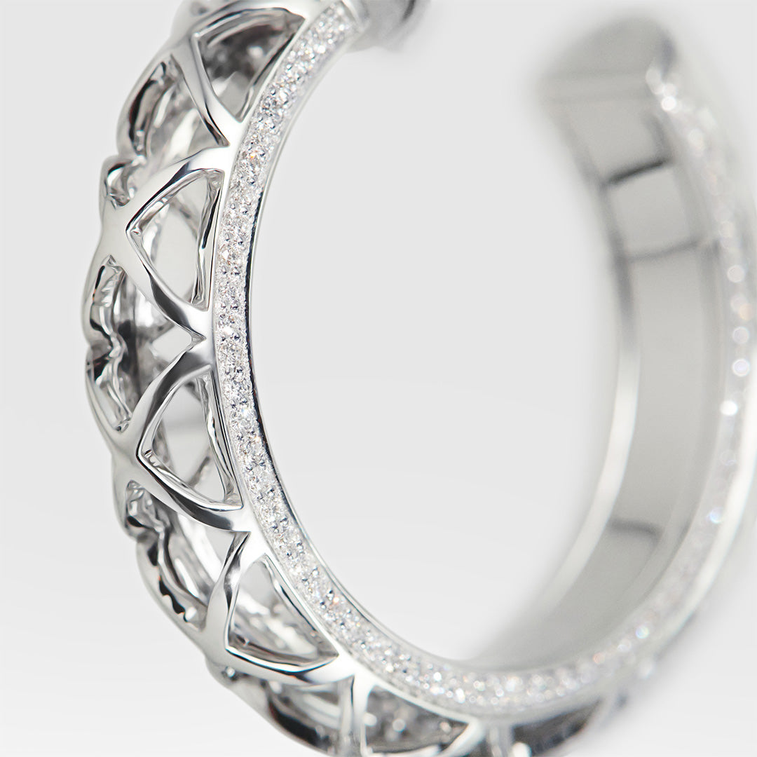 The Hoop Side Dazzling In White Gold