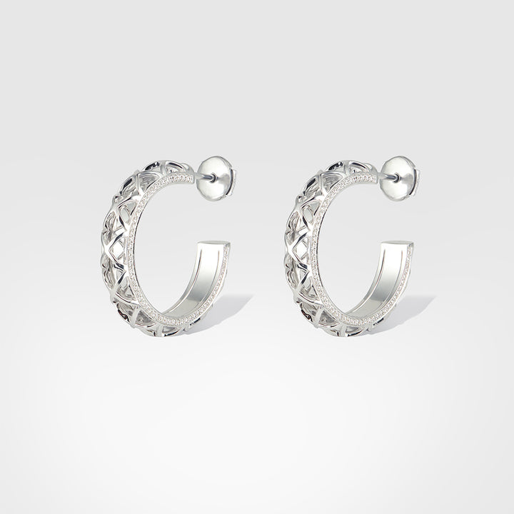 The Hoop Side Dazzling In White Gold