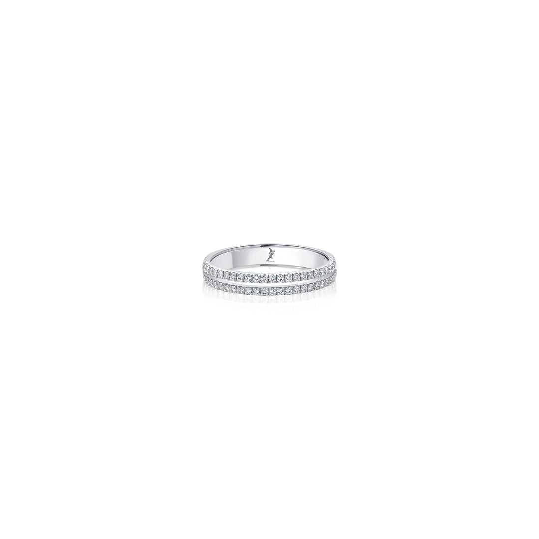 Signature Duet Pinkie Ring - White Gold