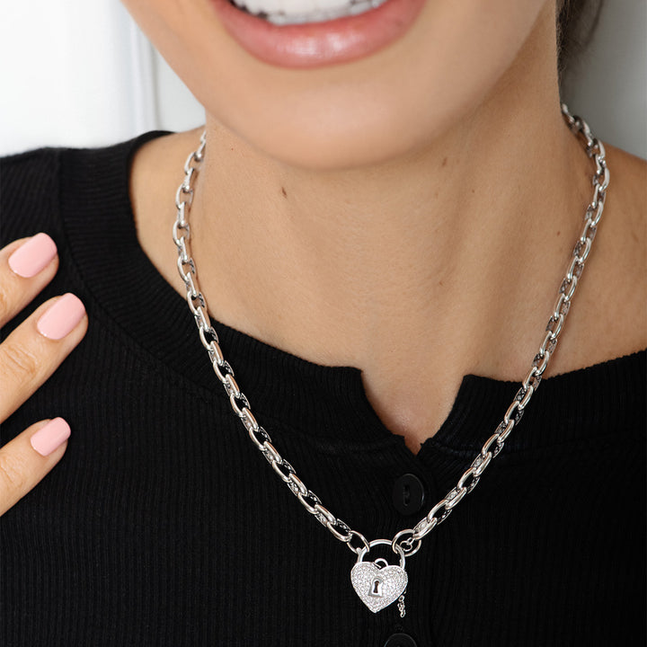 Un-Lock-It The Necklace Full Diamond - White Gold